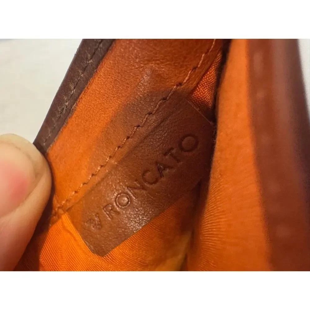 Roncato Men’s Leather Wallet Brown‎ Bi-Fold Thin